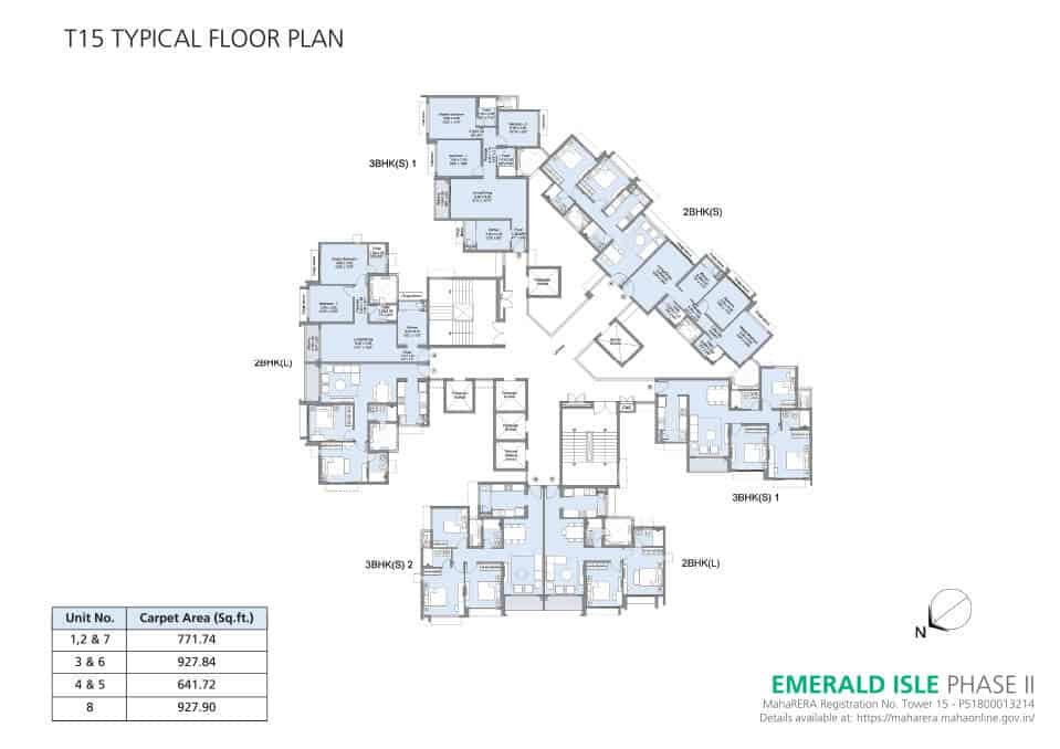 Tower 15 Floor Plan - Emerald Isle