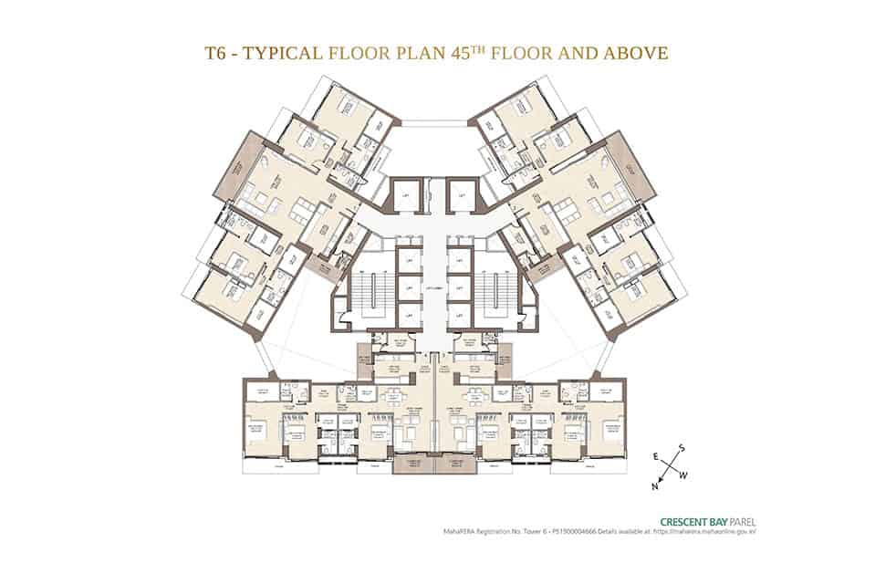 T6 Typical Floor Plan (45th Floor & Above) - Crescent Bay