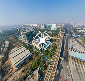 Aerial view Faridabad - L&T Realty