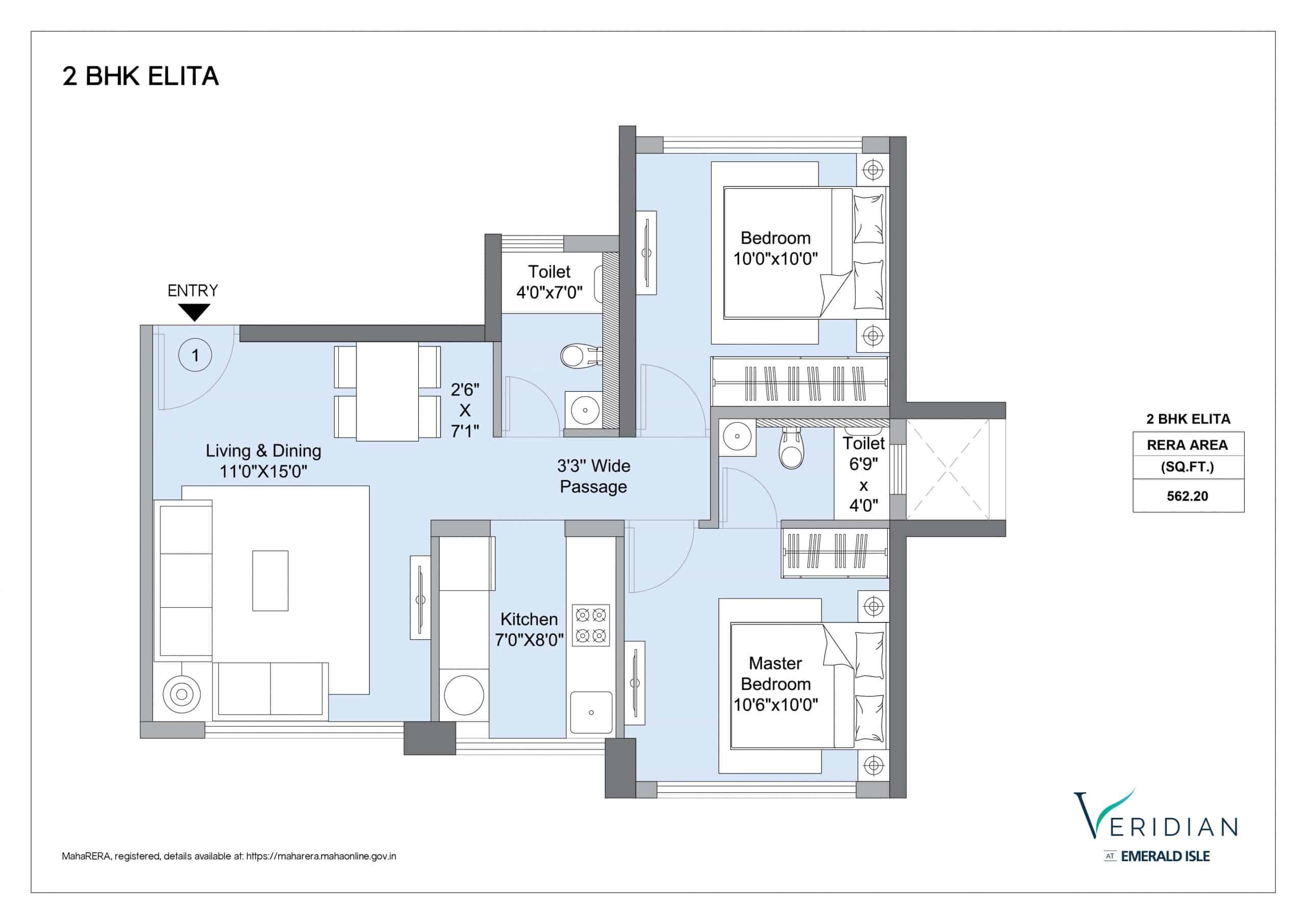 2 BHK Elita at Veridian scaled | L&T Realty