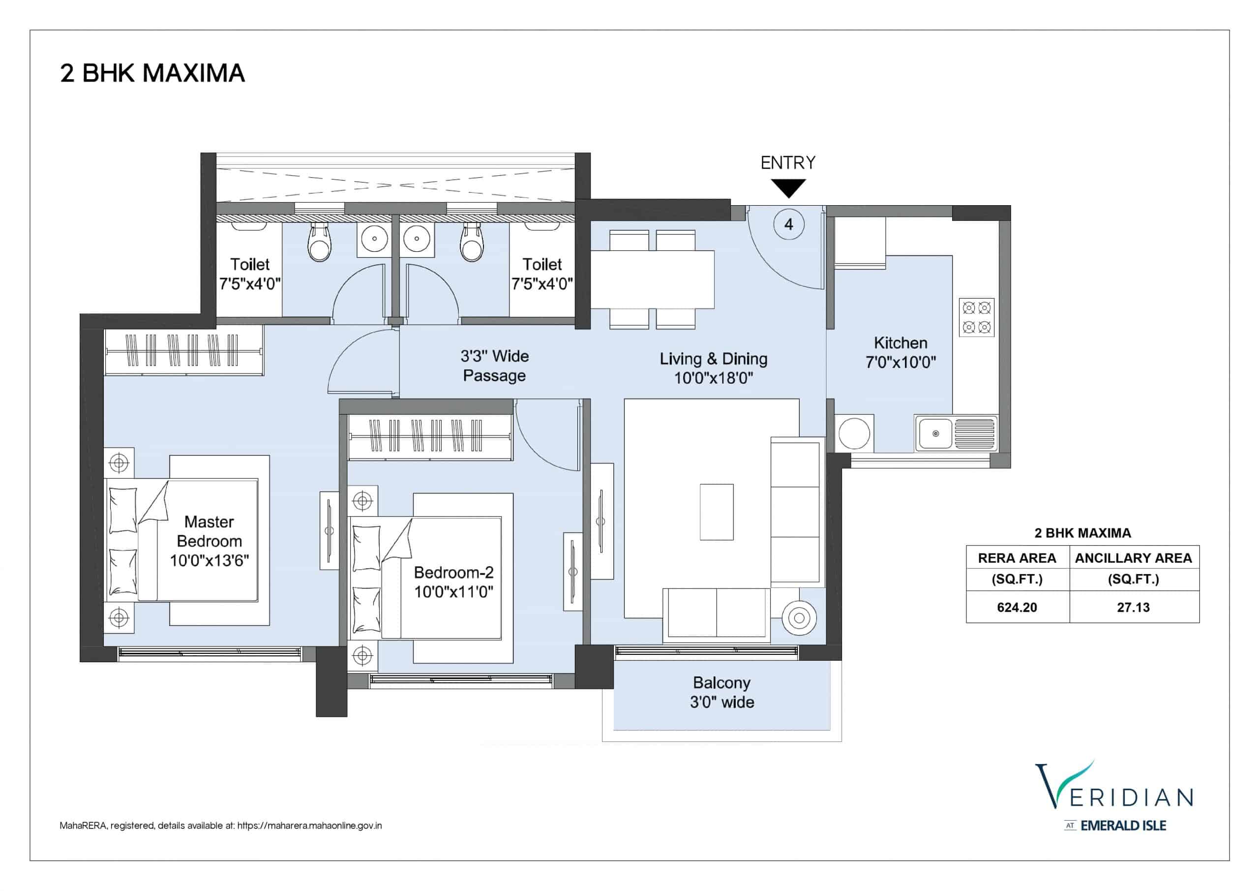2 BHK Maxima at Veridian Scaled | L&T Realty
