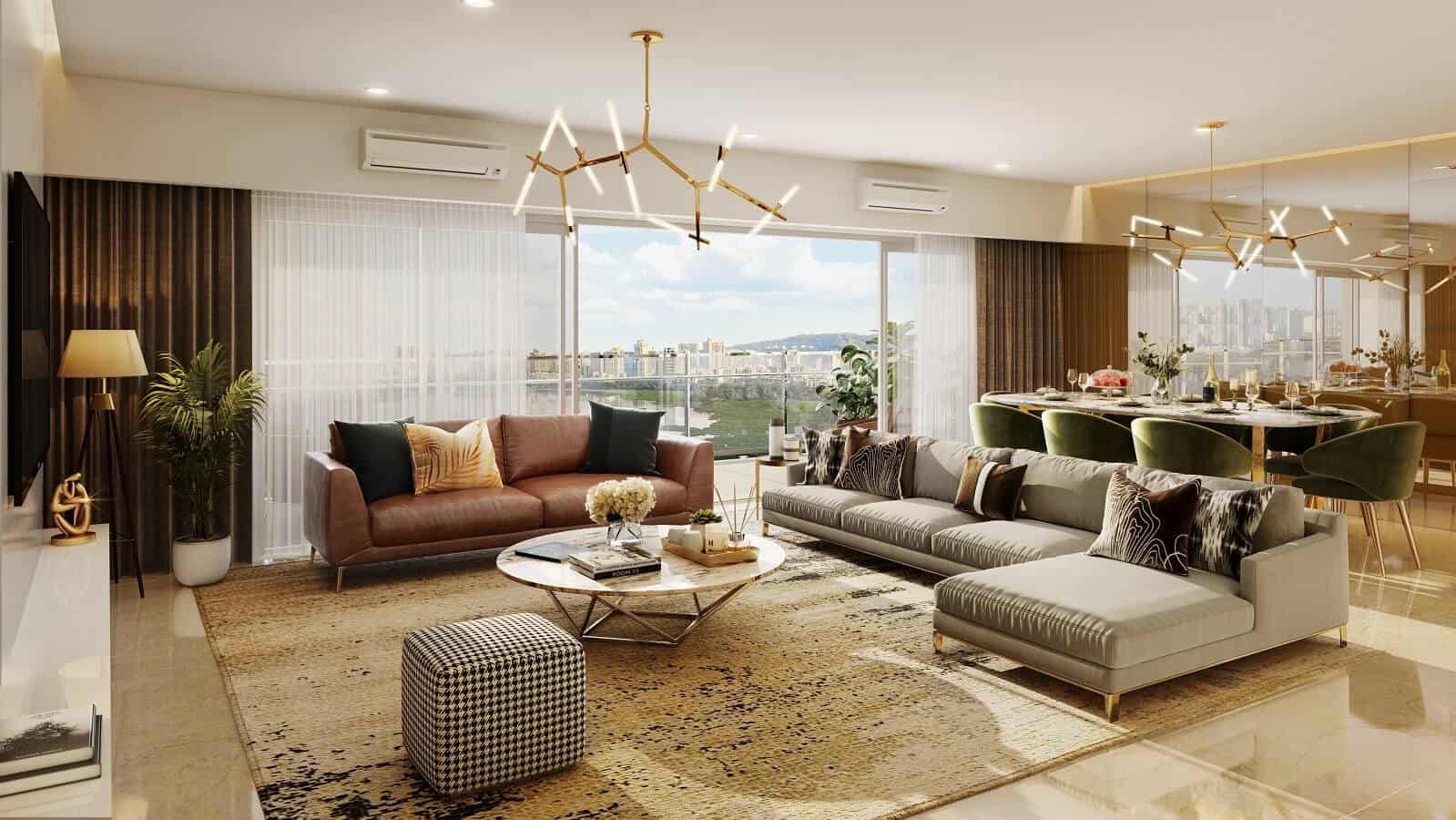 Luxury Flats In Powai - L&T Realty Elixir Reserve Living Room