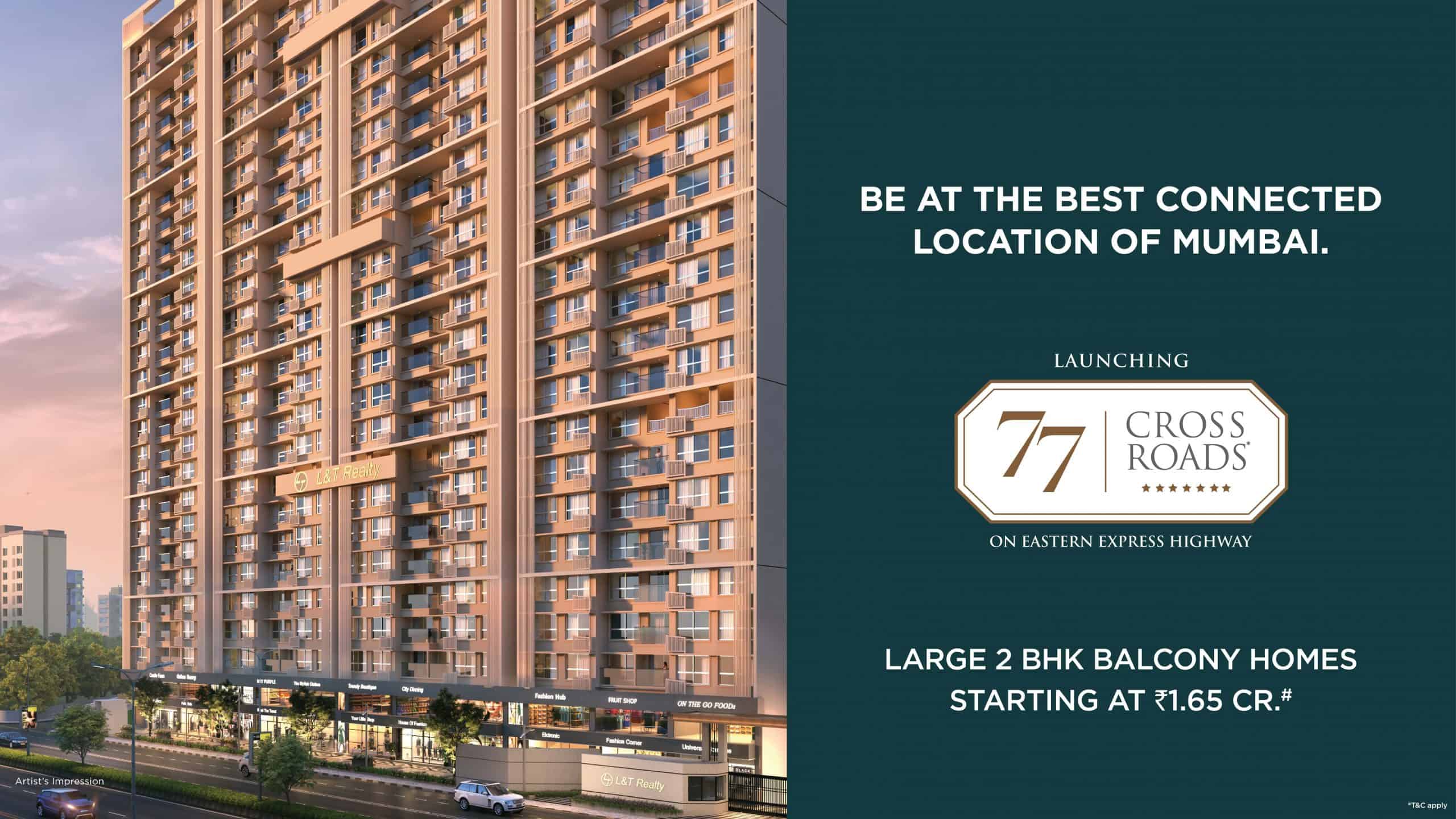 77 Crossroads, Ghatkopar 1 & 2 BHK flats in Ghatkopar L&T Realty