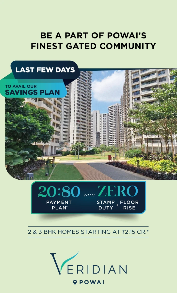 L&T Realty Veridian 1, 2, & 3 BHK Luxury Flats in Powai